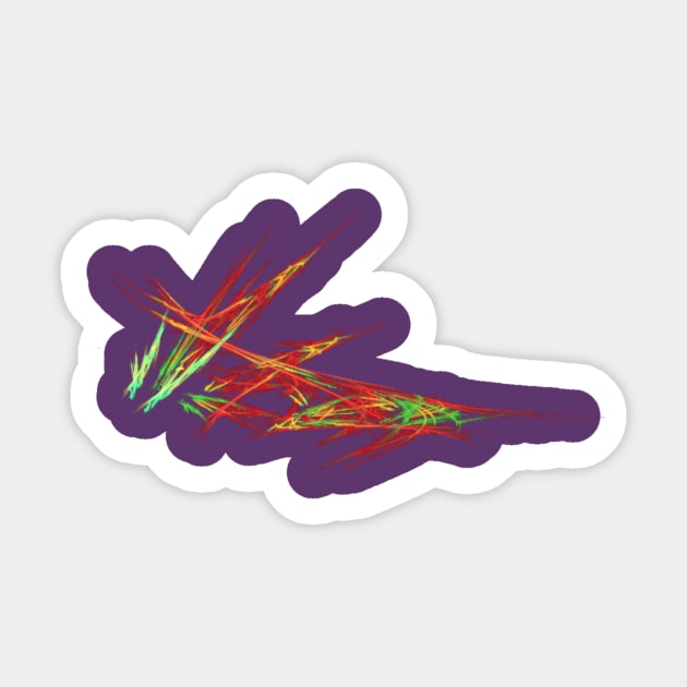 Static Discharge Fractal Sticker by garrettsgardens